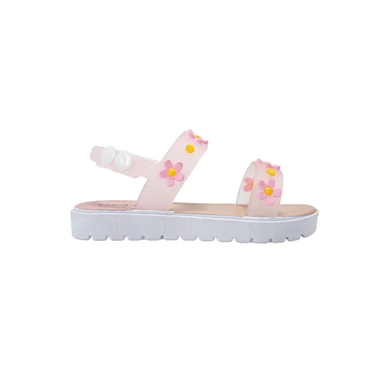 bebe Toddler Girl's Sandals with Back Strap and Daisy Detail
