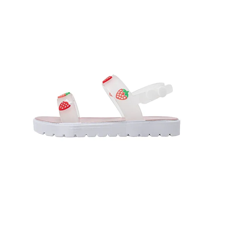 bebe Toddler Girl's Strawberry Charm Sandals with Adjustable Heel Strap