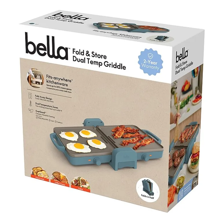 bella Fold & Store Dual Temp Griddle, Fits-anywhere™ kitchenware