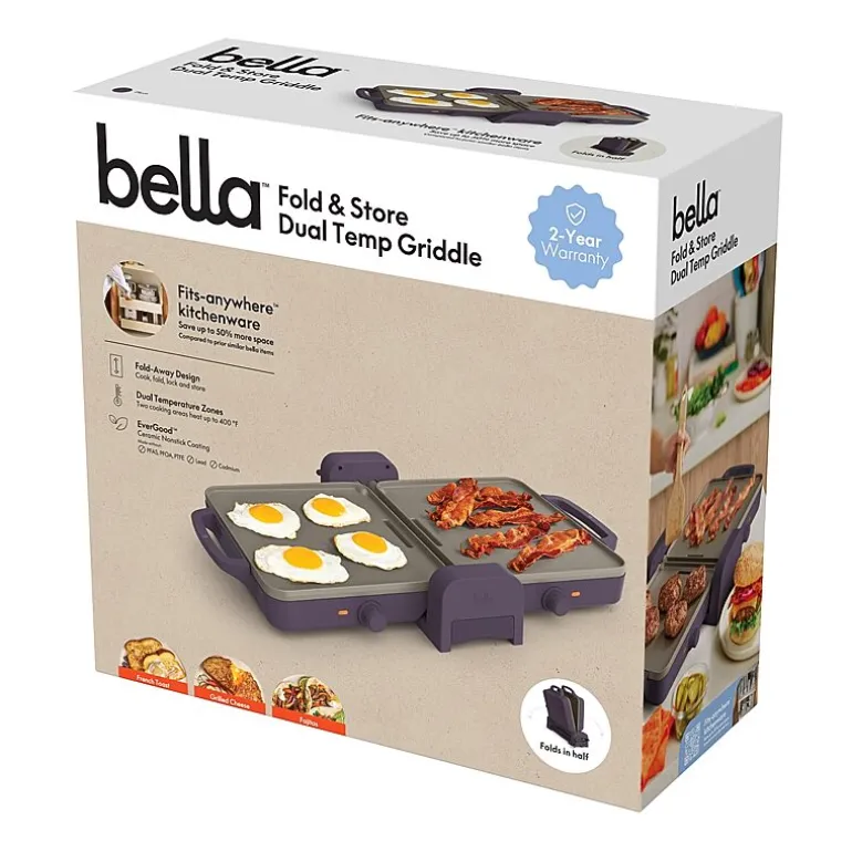 bella Fold & Store Dual Temp Griddle, Fits-anywhere™ kitchenware
