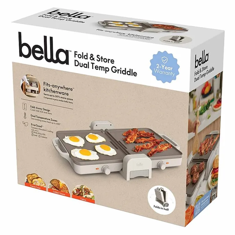 bella Fold & Store Dual Temp Griddle, Fits-anywhere™ kitchenware