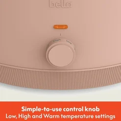 bella 6Qt Manual Slow Cooker, Fits-anywhere™ kitchenware