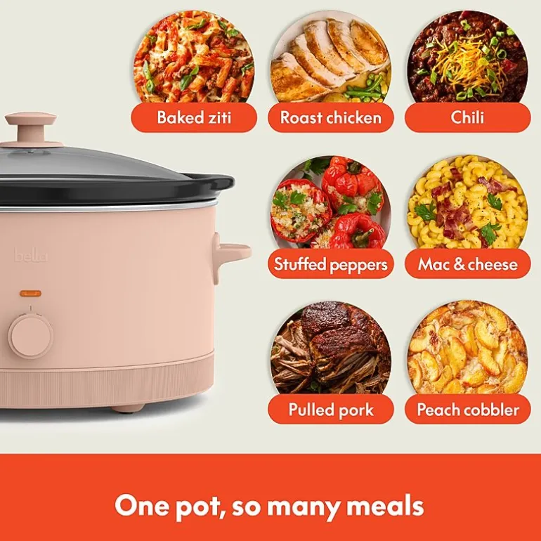 bella 6Qt Manual Slow Cooker, Fits-anywhere™ kitchenware