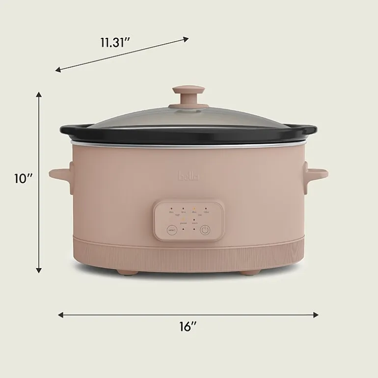 bella 6qt Programmable Slow Cooker, Fits-anywhere™ kitchenware