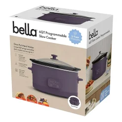 bella 6qt Programmable Slow Cooker, Fits-anywhere™ kitchenware