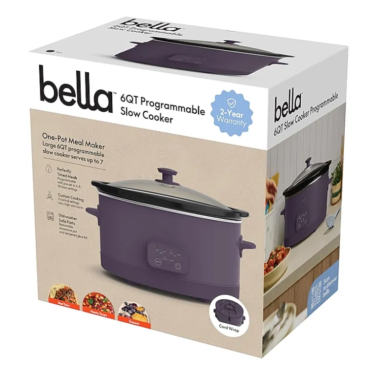 bella 6qt Programmable Slow Cooker, Fits-anywhere™ kitchenware