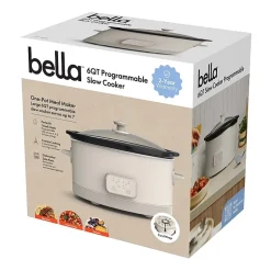 bella 6qt Programmable Slow Cooker, Fits-anywhere™ kitchenware