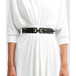 Belle & Bloom Womens London Fog Leather Waist Belt