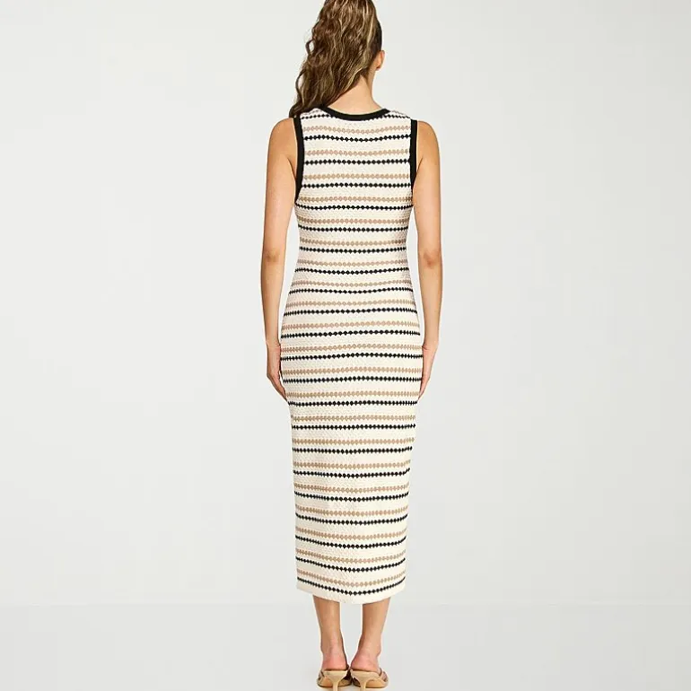 belle vie Womens Midi Scoop Neck Sleeveless Maxi Dress