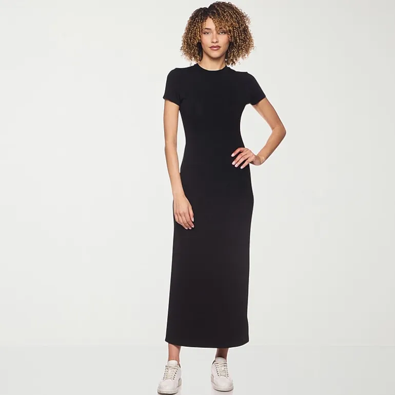 belle vie Womens Short Sleeve Shirt Dress