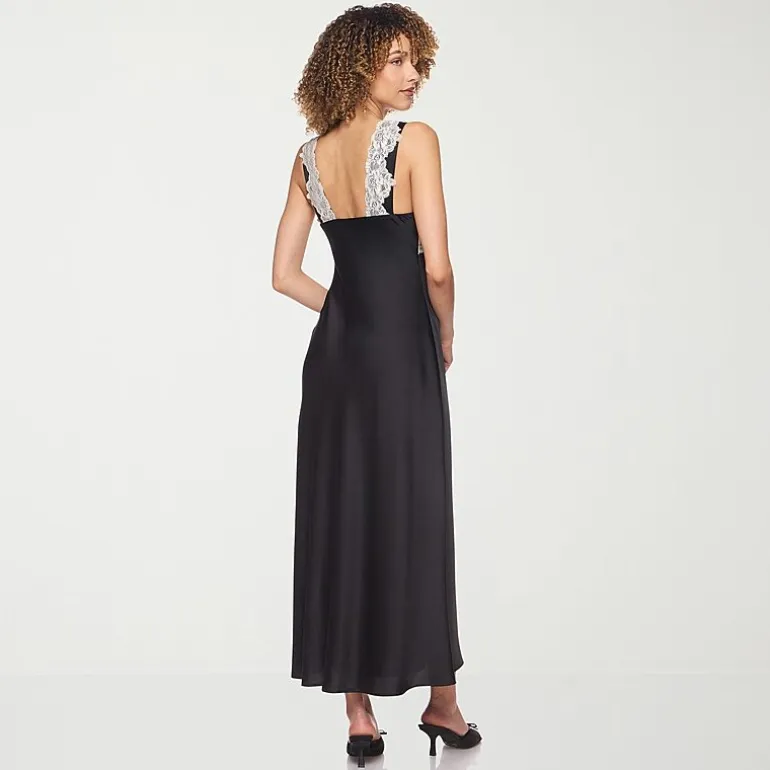 belle vie Womens Sleeveless Midi Slip Dress