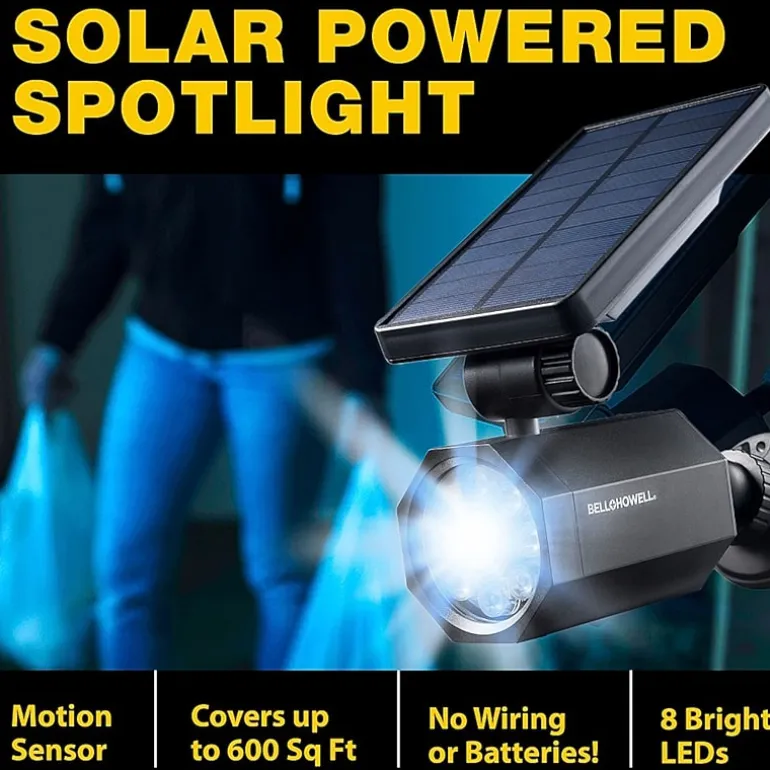 Bell + Howell Bionic Spotlight Solar Powered Motion Activated Outdoor Spotlight Night Light
