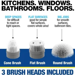 Bell + Howell Scrubtastic Rechargeable Multi Purpose Extendable Power Scrubber