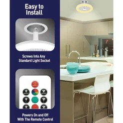 Bell + Howell Socket Air Infoor White With Remote Control And Rgb Colors Ceiling Fan