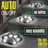 Bell + Howell Solar Powered Paw Print Disk Lights - 4 Pack