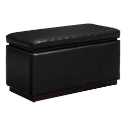 Berlinda Faux Leather Rectangular Storage Ottoman