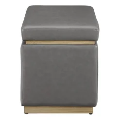 Berlinda Faux Leather Rectangular Storage Ottoman