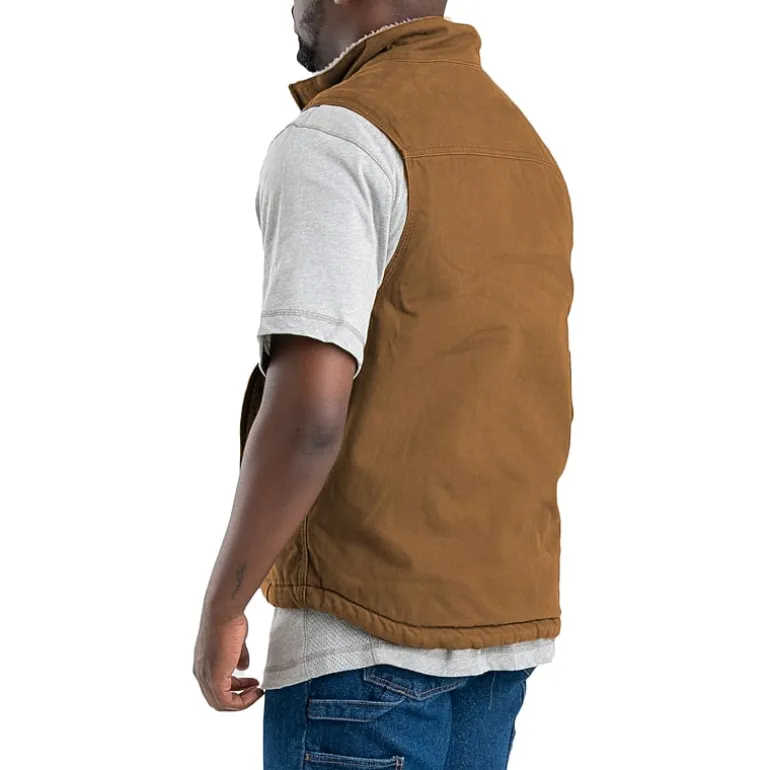 Berne Canyon Sherpa Lined Mens Fleece Lined Heavyweight Big and Tall Fleece Vest
