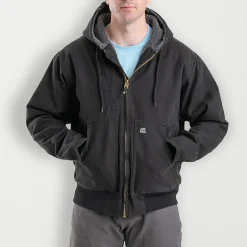 Berne Flex180 Mens Hooded Heavyweight Big and Tall Work Jacket