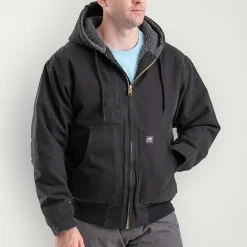 Berne Flex180 Mens Hooded Heavyweight Big and Tall Work Jacket