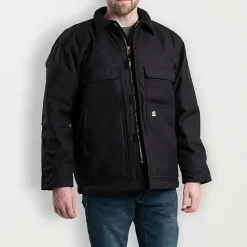 Berne Icecap Insulated Chore Mens Hooded Waterproof Midweight Big and Tall Work Raincoat