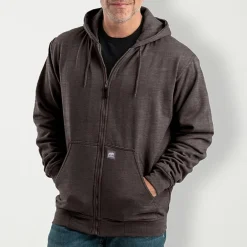Berne Mens Long Sleeve Fleece Zipper Big and Tall Hoodie