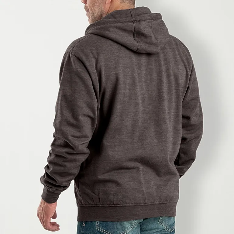 Berne Mens Long Sleeve Fleece Zipper Big and Tall Hoodie