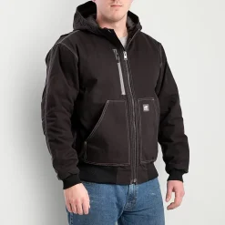 Berne Modern Mens Hooded Heavyweight Big and Tall Work Jacket