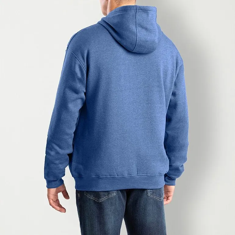 Berne Zippered Mens Long Sleeve Fleece Big and Tall Hoodie