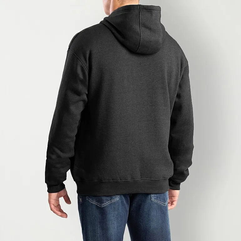 Berne Zippered Mens Long Sleeve Fleece Big and Tall Hoodie