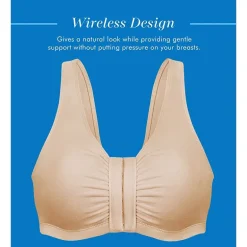 Bestform Comfortable Unlined Wireless Cotton Stretch Sports Bra with Front Closure- 5006014