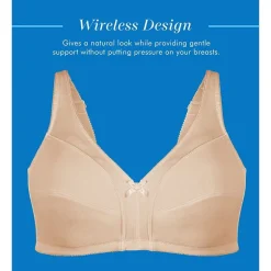 Bestform Comfortable Wireless Cotton Bra with Unlined Seamed Cups-5006825