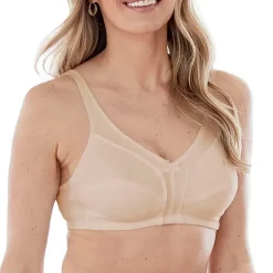 Bestform Comfortable Wireless Cotton Bra with Unlined Seamed Cups-5006825