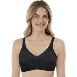 Bestform Comfortable Wireless Cotton Bra with Unlined Seamed Cups-5006825