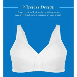 Bestform Comfortable Wireless Cotton Bra with Unlined Seamed Cups-5006825
