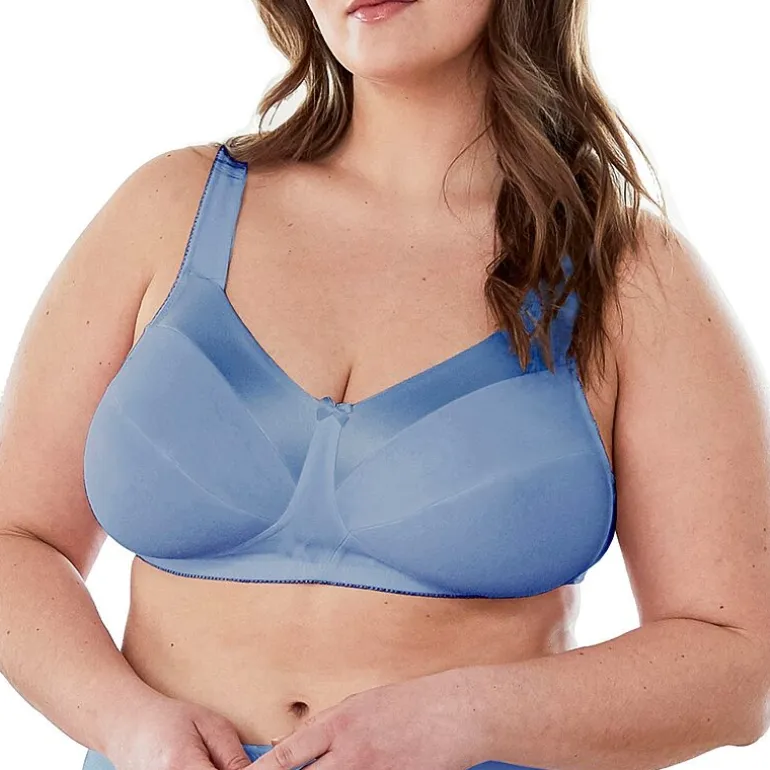 Bestform Satin Trim Wireless Cotton Bra with Unlined Cups-5006715