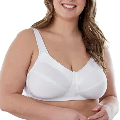 Bestform Satin Trim Wireless Cotton Bra with Unlined Cups-5006715