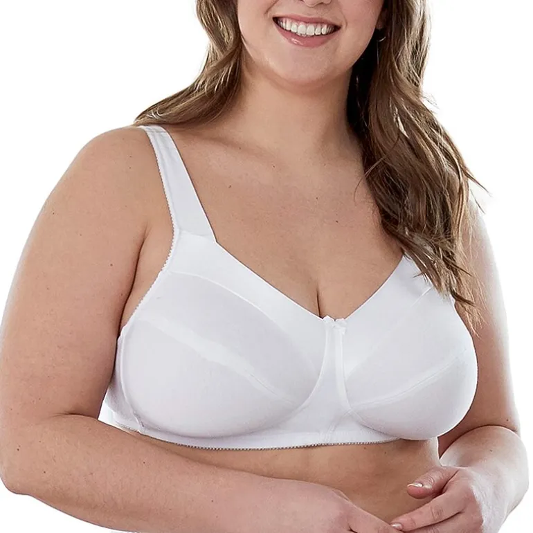 Bestform Satin Trim Wireless Cotton Bra with Unlined Cups-5006715