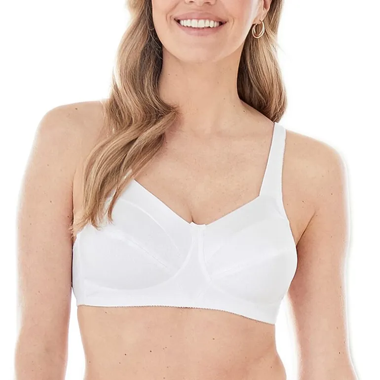 Bestform Satin Trim Wireless Cotton Bra with Unlined Cups-5006715