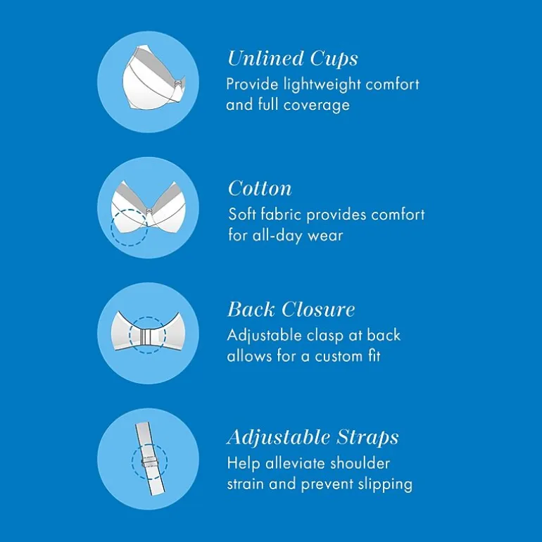 Bestform Satin Trim Wireless Cotton Bra with Unlined Cups-5006715
