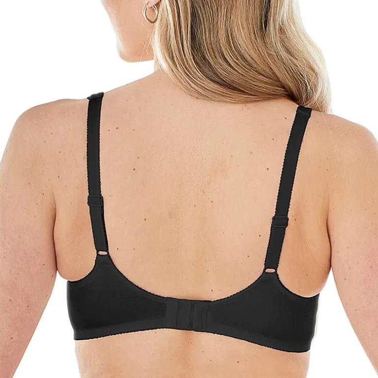 Bestform Satin Trim Wireless Cotton Bra with Unlined Cups-5006715