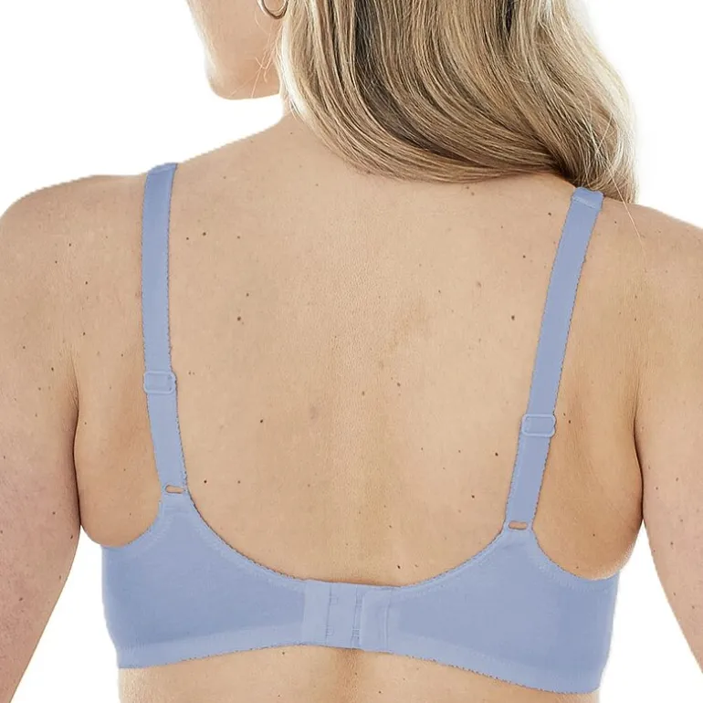 Bestform Satin Trim Wireless Cotton Bra with Unlined Cups-5006715