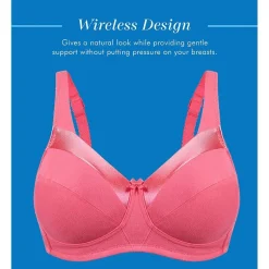 Bestform Satin Trim Wireless Cotton Bra with Unlined Cups-5006715