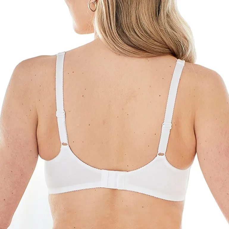 Bestform Satin Trim Wireless Cotton Bra with Unlined Cups-5006715