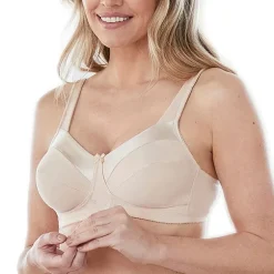 Bestform Satin Trim Wireless Cotton Bra with Unlined Cups-5006715