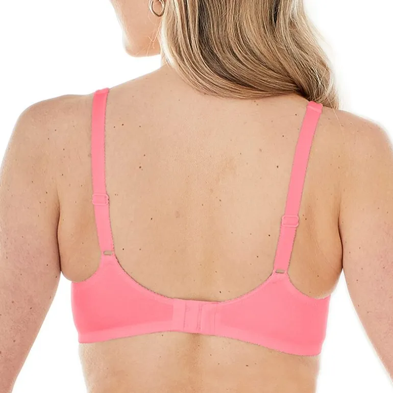 Bestform Satin Trim Wireless Cotton Bra with Unlined Cups-5006715
