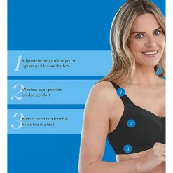 Bestform Satin Trim Wireless Cotton Bra with Unlined Cups-5006715