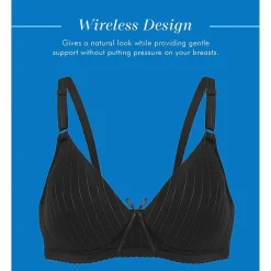 Bestform Striped Wireless Cotton Bra with Lightly-Lined Cups-5006248