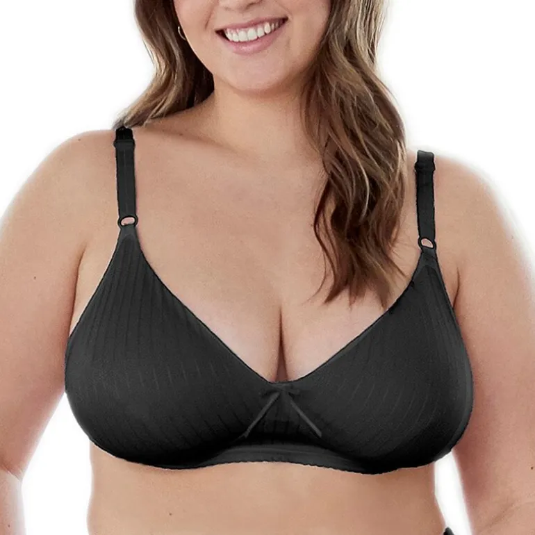Bestform Striped Wireless Cotton Bra with Lightly-Lined Cups-5006248