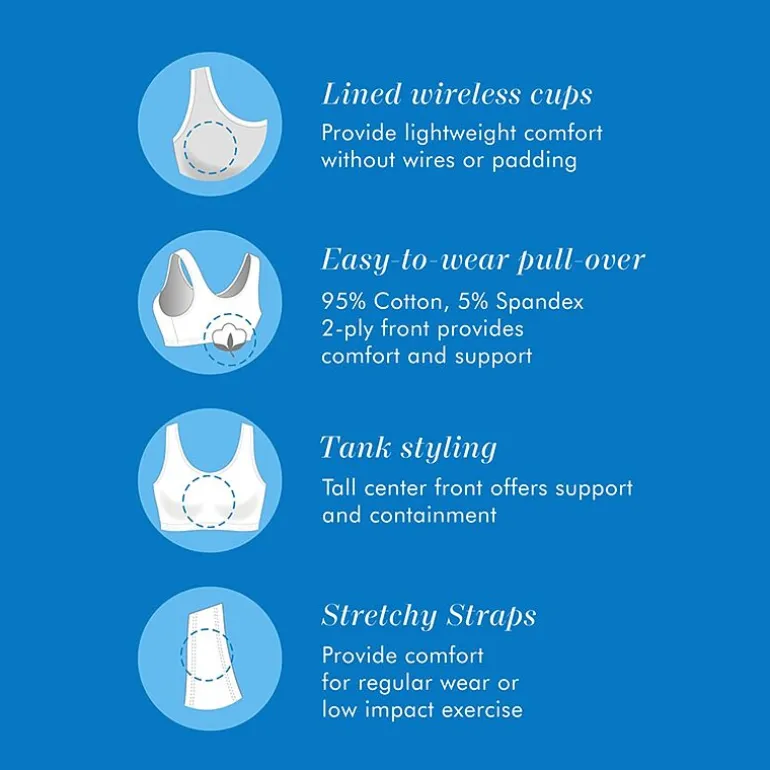 Bestform Tank Style Cotton Comfort Bra 3pk - 5009012PP